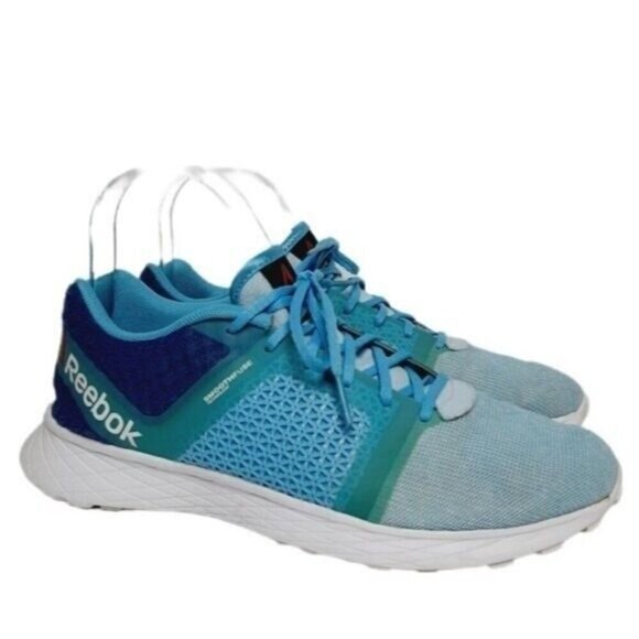 Reebok Blue and White Athletic Shoes with Breathable Mesh smoothfuse technology - Picture 2 of 14